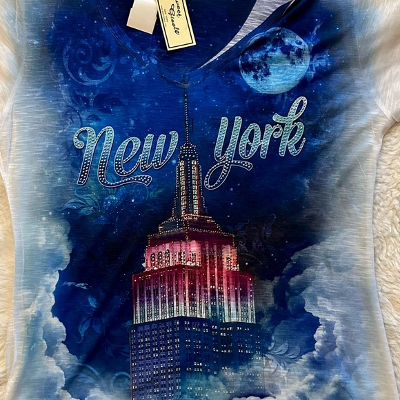 New York bling Empire State Building tshirt NWT xl - Picture 2 of 9